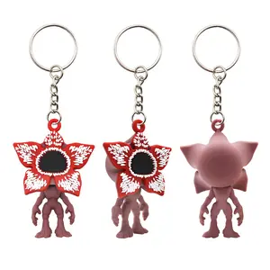 Stranger Things Demogorgon and Eleven Keychain -Officially Inspired Demodog Keyring, Dimensional Creature Keychain for Backpacks &Bags