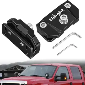 Nilight LED Light Bar Mounting Bracket 2PCS Universal Adjustable Pillar Hood Work Lamp Mount Clamp Holder for Off-Road Truck SUV, Black