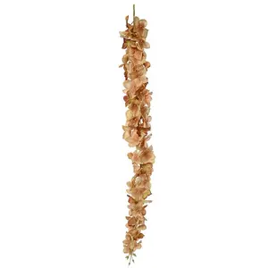 33" Hydrangea Garland Mocha
