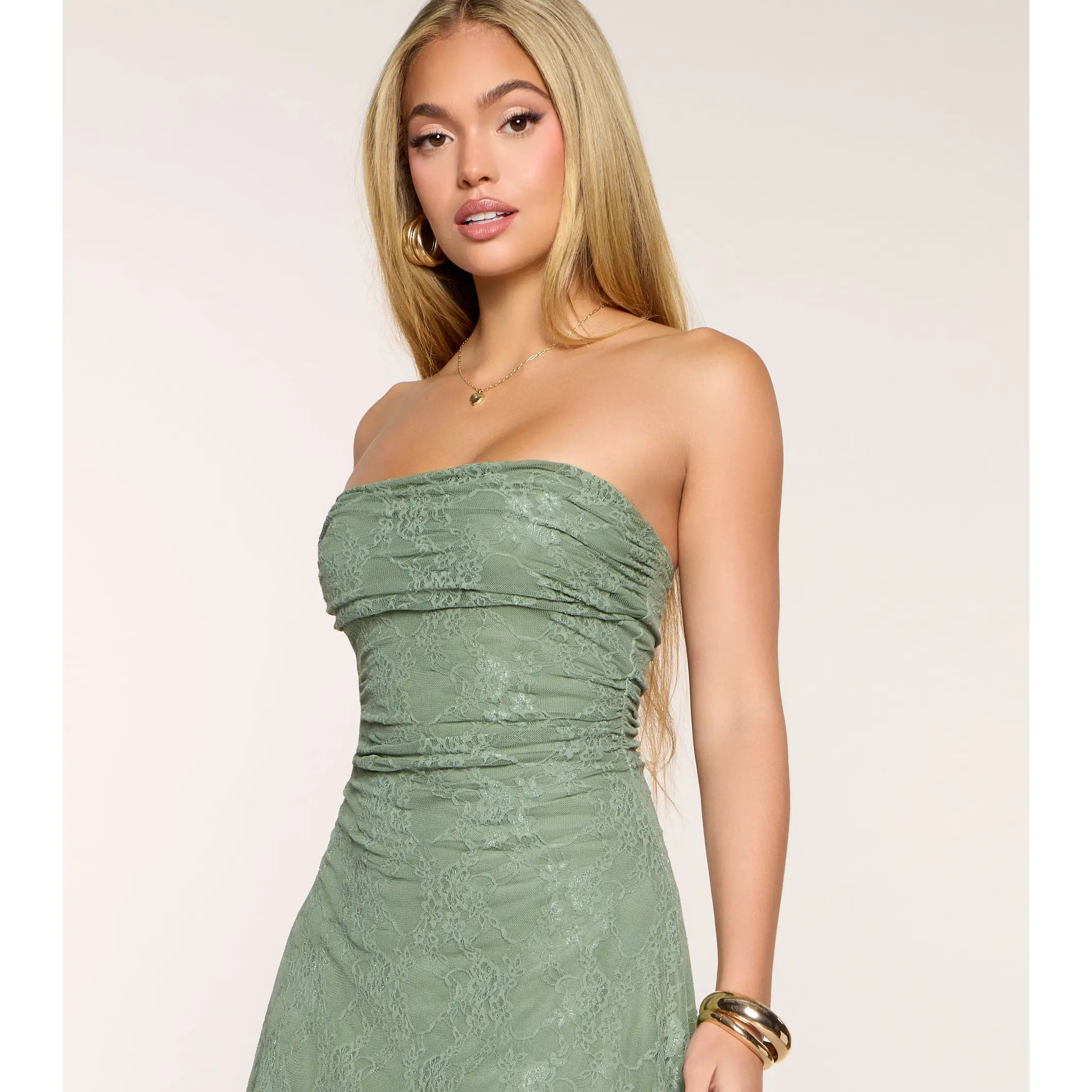 Pure Romance Lace Strapless Mini Dress - TikTok Shop