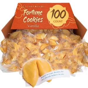 East and Else Fortune Cookies, Individually Wrapped, Vanilla Flavor, Premium Bulk Pack, Made in USA (100 Count)