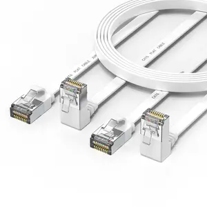 90   6 Ethernet  Flat 20FT, 2 Packs Right Angle Down Angle Cat6 Internet Network - Ethernet Patch  Short - Computer LAN  -White