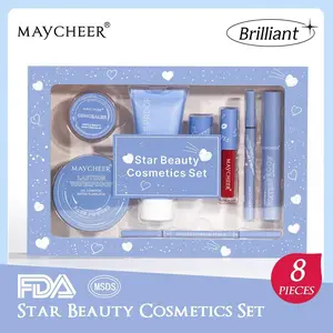 8-Piece Makeup Set, Mascara, Powder, Lipstick, Eyeliner, Natural Look, Waterproof, Sweatproof, Perfect for Gifts, 331.6g, Cosmetic Makeup Set