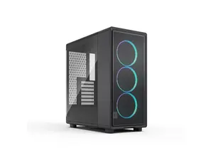 Fractal Design Epoch Black RGB - Tempered Glass Light Tint- High Airflow PC Gaming Case - Mesh Front Panel - Three Momentum 12 RGB Fans Included - Spacious Interior - ATX/mATX/ITX Support