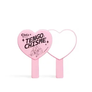 FT-07 Pink Heart-Shaped Makeup Mirror by Chula Beauty