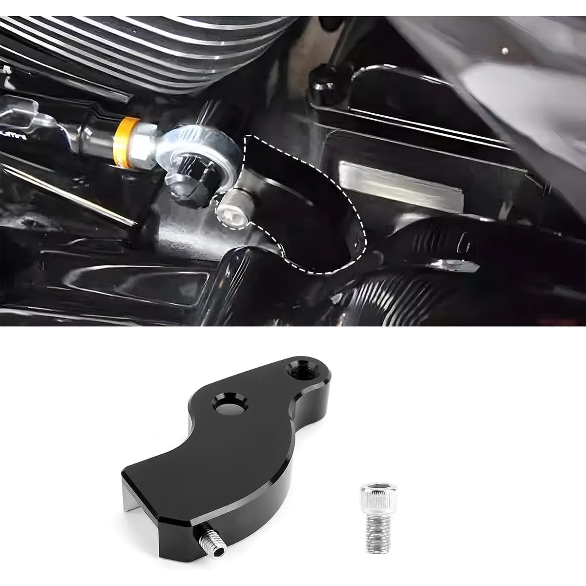 Jerbor Motorcycle Neutral Shift Assistant for Harley Touring Softail 2018-Up, Durable Aluminum Alloy Neutral Shift Auxiliary Bracket Mount, Easier by 20% Neutral Shift Gear for Harley Accessories