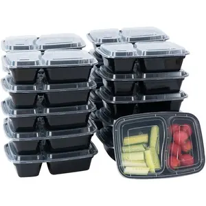 Food Prep Containers 10 Pack Food Prep Containers, Food Grade Safe Use 28 oz 2 Compartment Bento Lunch Box Containers, Meal Prep Containers with Lids, Bento Boxes, Food Storage Containers