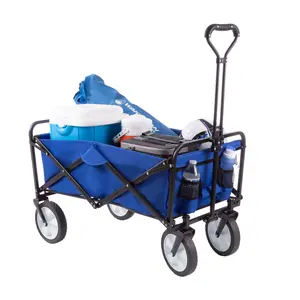 Folding Utility Cart with Telescoping Handle Heavy-Duty Wagon
