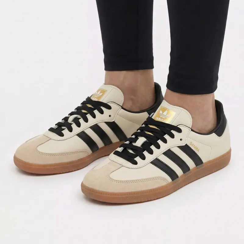 adidas gazelle silver green womens adidas Women's Originals Samba OG Shoes, Cream White Black Sand / 10