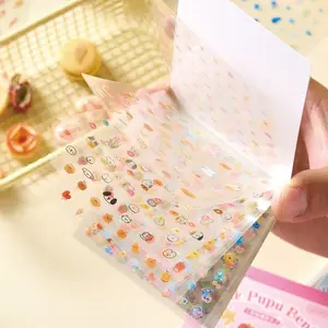 Mini Die-Cut Sticker Book, Summer Theme Stationery Journal Water Bottle Nail Decoration Stickers, 25 Sheets/bag, Fairy Tale Series