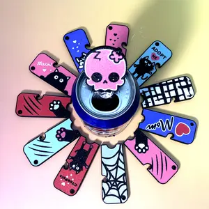 Mother's Day Gift,Help for kids, long nails adaptive,assistive -cat, dog,gingerbread snowman,santa,reindeer,keychain,stocking stuffer -hand therapy Kitchen Utensils drink protector soda  can   cute soda Portable Detachable coke shield