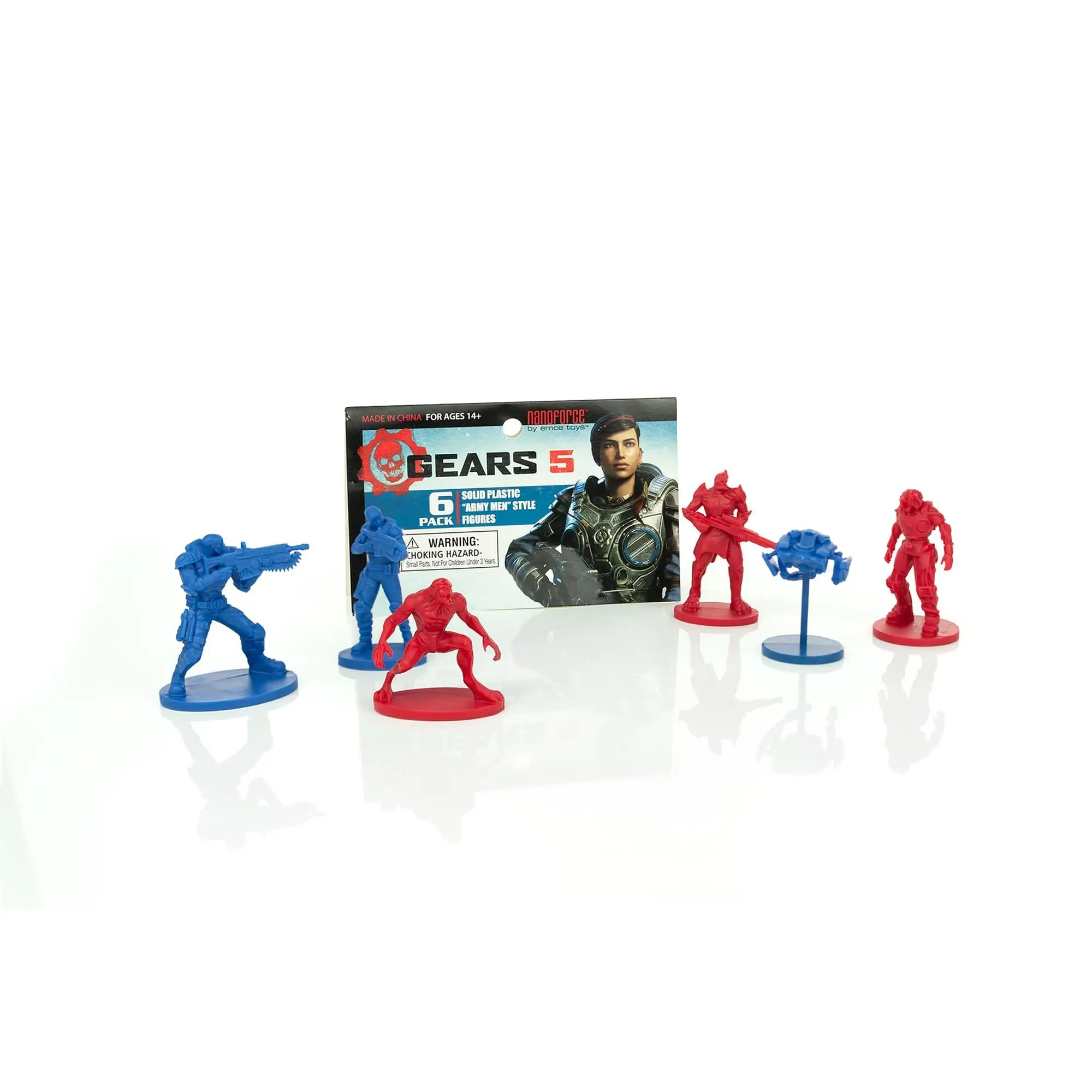 Gears 5 Nanoforce Army Builder Pack, Action Figure Model - 6 Collectible Action Figure Set, Figurines for Collectors, Gaming Collectibles (Gears of War Theme)