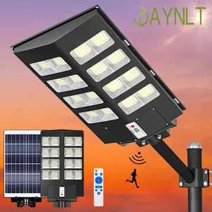 3500W High-Intensity LED Solar Street Light Outdoor - Wireless Remote Control, Motion-Sensor, 100000LM, 30000mAh Cool White, Dusk-to-Dawn Auto-On/Off, Semi-Flush Mount, Lithium Battery, Installation Hardware Included for Yard, Pathway, Garage, Driveway