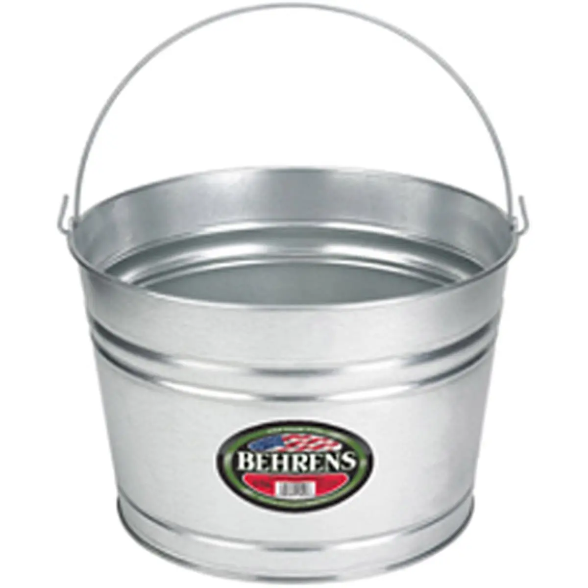 212 MAIN Galvanized Steel Pail - Behrens C17GS Model, 4.25 gal Capacity, 9x13x13 in Dimensions, Offset Base, Rodent-Proof, for Household Cleanup