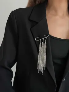 Fashion Irregular Ccb Fringe Chain Brooch, Unique Design Multifunctional Pants Chain Pendant, All Seasons Accessory