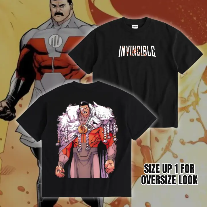 Thragg The Conqueror Viltrumite War - Invincible Comic Double Printed Lightweight comic Tee TV Series Graphic Tee T-Shirt graphic tees super anti hero fan ,perfect for streetwear gift for all, dailywear outfit