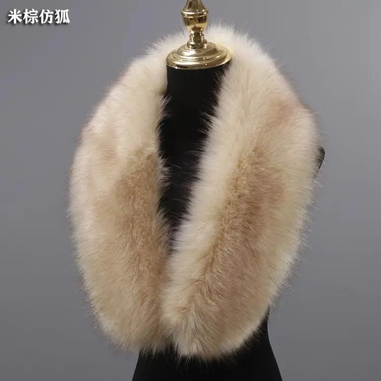 Plush Faux Fur Scarf for Women, Warm Plain Solid Shawl for Autumn Winter Fashion, Casual Coat Accessory, Casual Wear, Scarf Shape, Women's Clothes, Women's Fashion, Warmth