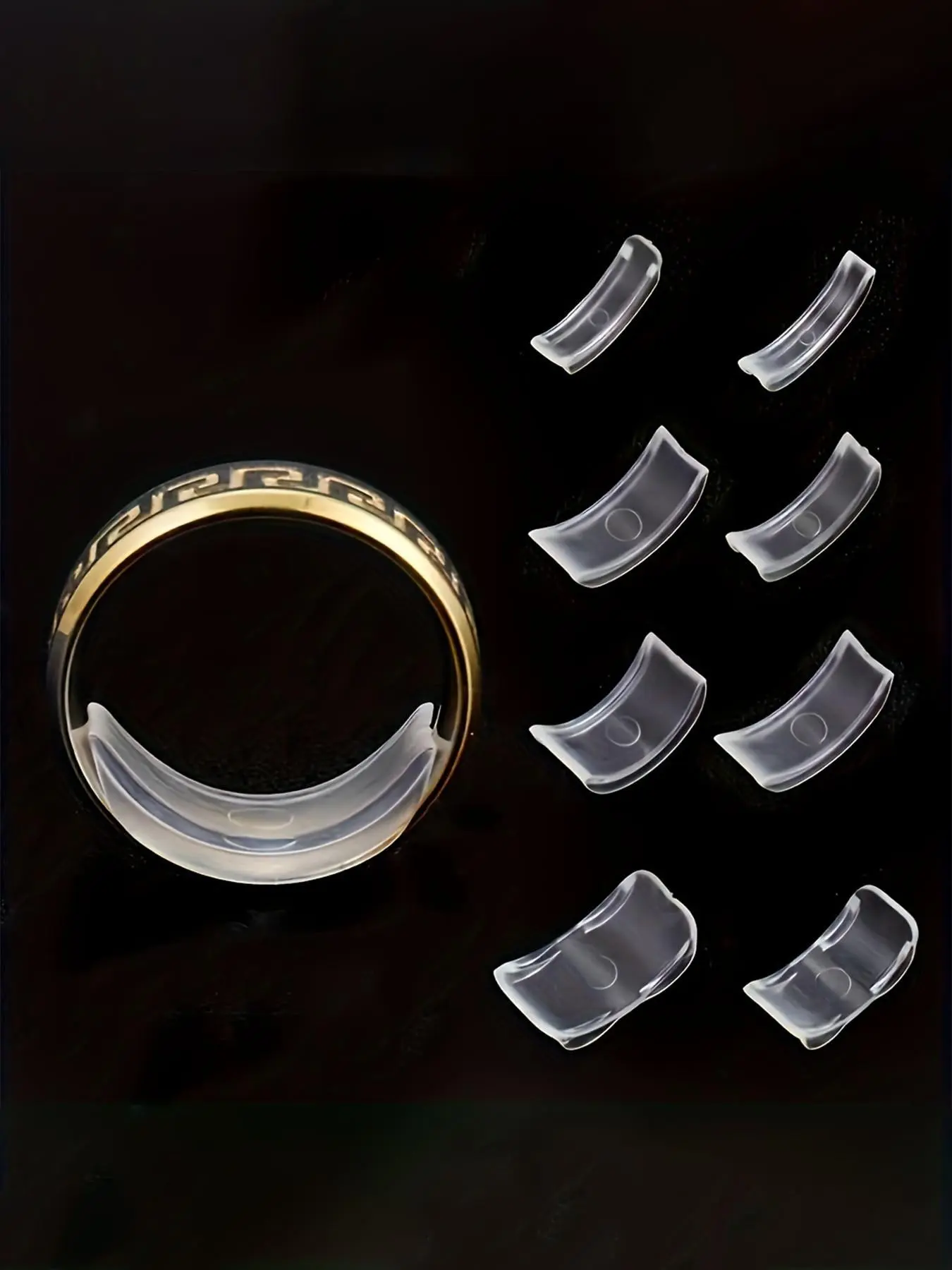 8Pcs Adjustable Ring Sizer Set, Non-slip Comfort Ring Reducer, Portable Jewelry Tool for Loose Rings