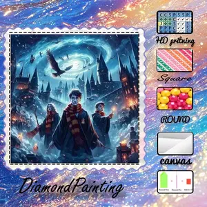 5D-DIY, premium velvet canvas, diamond art, diamond painting kits, magic castle, blue vortex, flying eagle, AB diamonds, fairy dust diamonds, crystal diamonds, perfect home decor, handcrafted diamond art painting kits, special craft diamond art kits.