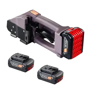 VEVOR Electric Strapping Machine, for 0.39"-0.75" PP PET Straps, Portable Electric Banding Tool with Digital Display, 2 x 4000mAh Battery Powered Automatic Strapping Tool for Packaging Box Pallet