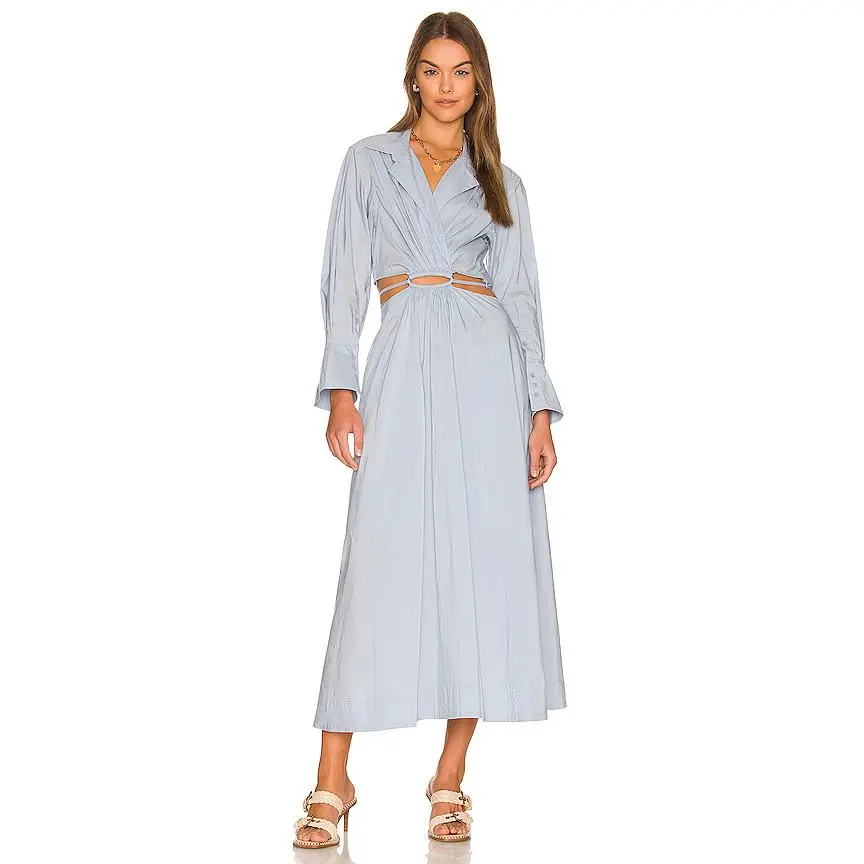 JONATHAN SIMKHAI Alex Cutout Dress in Cove JONATHAN SIMKHAI Alex Cutout Dress in Cove