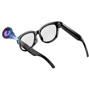 AI Glasses with Voice Assistant ,  Smart Glasses with 2MP Camera ,Anti-Shake Video Recording , Support AI Real -Time Translation ,39g Lightweight, 290Mah Battery , 2 Lens Total, Bluetooth Call , Music Control, Smart Sunglasses