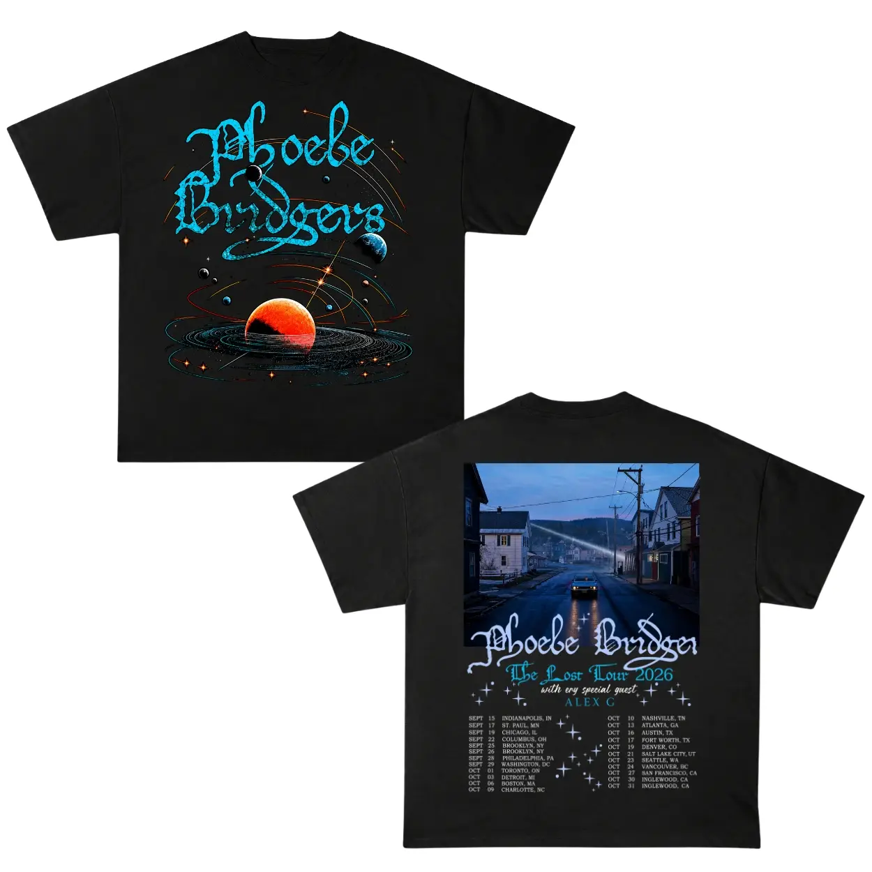 Phoebe Bridgers Unisex T Shirt, The Lost Tour 2026 Inspired Graphic Shirt, Indie Music Fan Apparel, Concert Night Outfit, Collectible Keepsake  Womenswear
