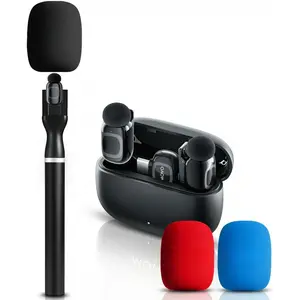 NanoMic  USB-C Mic Kit with Interview Handle --  Street Interview Mic for  15/16/17+, Android & iPad Pro -- Vox Pops &