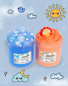 Indigoo + Slimetiva Duo - OG Slimes 3 oz Jelly Cube x Cloud Dough Slime Set