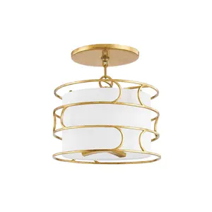 Reedley 3-Light Semi-Flush Ceiling Light Fixture with Elegant Vintage Design for Modern Living Spaces