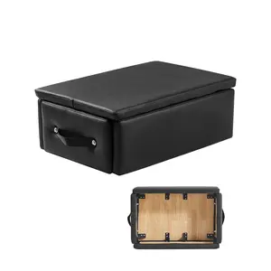 fathersdaygift VEVOR Pilates Box for Reformer, 25x17x9 In Pilates Reformers Sitting Box for Exercises, Premium PU and Wood Pilates Equipment Accessory, Improve Strength, Balance, Range of Motion Home Gym, Black