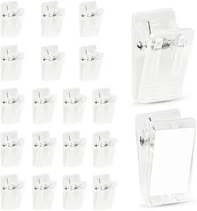 20 Pieces Self Adhesive Clips for Photo Sticky Clips for Wall Tapestry Wall Hanging Clips Sticky Spring Clips for Office Home Clear Plastic Sticky Clip.
