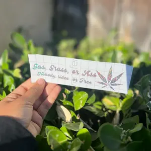 Gas, grass, nobody rides for free decal