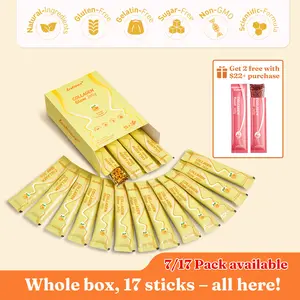 LeafStory Collagen Glow Reset Jelly (17 Sticks/7 Sticks): Orange Flavor, Collagen, Support Skin Health & Elasticity, Support Hair & Nails, Stress Relief & Nerve Health, Sugar-Free, Gluten-Free, Non-GMO, Gelatin-Free, Natural Ingredients-BD