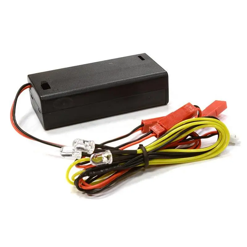 Plastic Battery Box w/ 4pcs 5mm Size LED Light