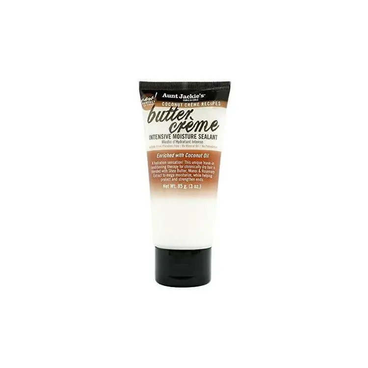 Aunt Jackie's Butter Crème Leave-In Conditioner, Moisture Sealant to Moisturize Dry Hair with Shea Butter & Rosemary, Lightweight Haircare for Protective Hairstyles & 2a-4c Curls, 3 oz, Curly Locks, Monoi
