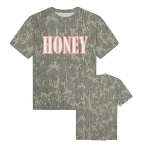 Mossy Oak Washed Out Camo Tee Pink HONEY Letter Printing Greenleaf Pattern, Mossy Oak Full Foliage Shirt, Mossy Oak 3D Camo Tee, Vintage Tree Bark Camo T-Shirt, Gift For Hunters, Gift For Dad