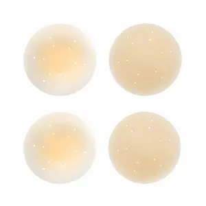 2 Pairs Nippies Nipple Covers for Women - Breathable Reusable Sticky Silicone Pasties with Travel Case breathable Soft Strapless Seamless Outdoor Fits Bras Womenswear Womenswear Backless