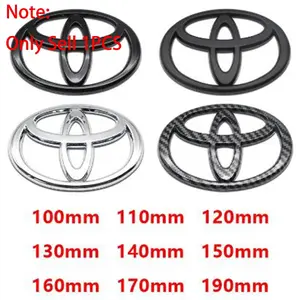 1Pcs 3D ABS Car Logo Front Grille Hood Bonnet Emblem Rear Trunk Badge For Toyota Corolla Camry RAV4 Hilux Yaris Reiz Vios Land Cruiser Highlander Alphard Auto Accessories