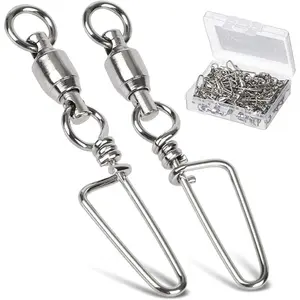 High Strength Fishing Snap Swivels - Stainless Steel Ball Bearing Swivels - Saltwater & Freshwater Fishing