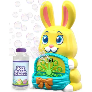 Easter Bunny Bubble Blower | Basket Stuffer | Bubble Machine | Toy for Toddlers, Boys and Girls | Indoor & Outdoor | Birthday Party | Summer Fun | Gift for Girl 1, 2, 3, 4+ Years Old Multifunctional Bubble Making Machine