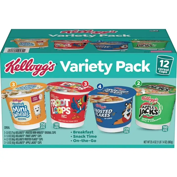 Kellogg's Variety Pack Single Serve Cereals, 12 pk.