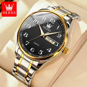 OLEVS Men's Watch Flagship Genuine Double Calendar Watch Quality Light Luxury Luminous Waterproof Simple Men's Watch 5567