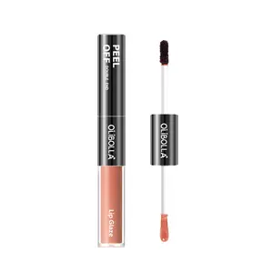 [OLIBOLLA Official] 2-In-1 Removable Liner Plumping Oil Duo - Viral Peel Off Lip Stain, Transfer-Proof Waterproof Long-Lasting Liquid Lipstick for Juicy Glass & Matte Lips, High-Shine Finish, Summer Makeup Gift, Lip Stain Peel Off