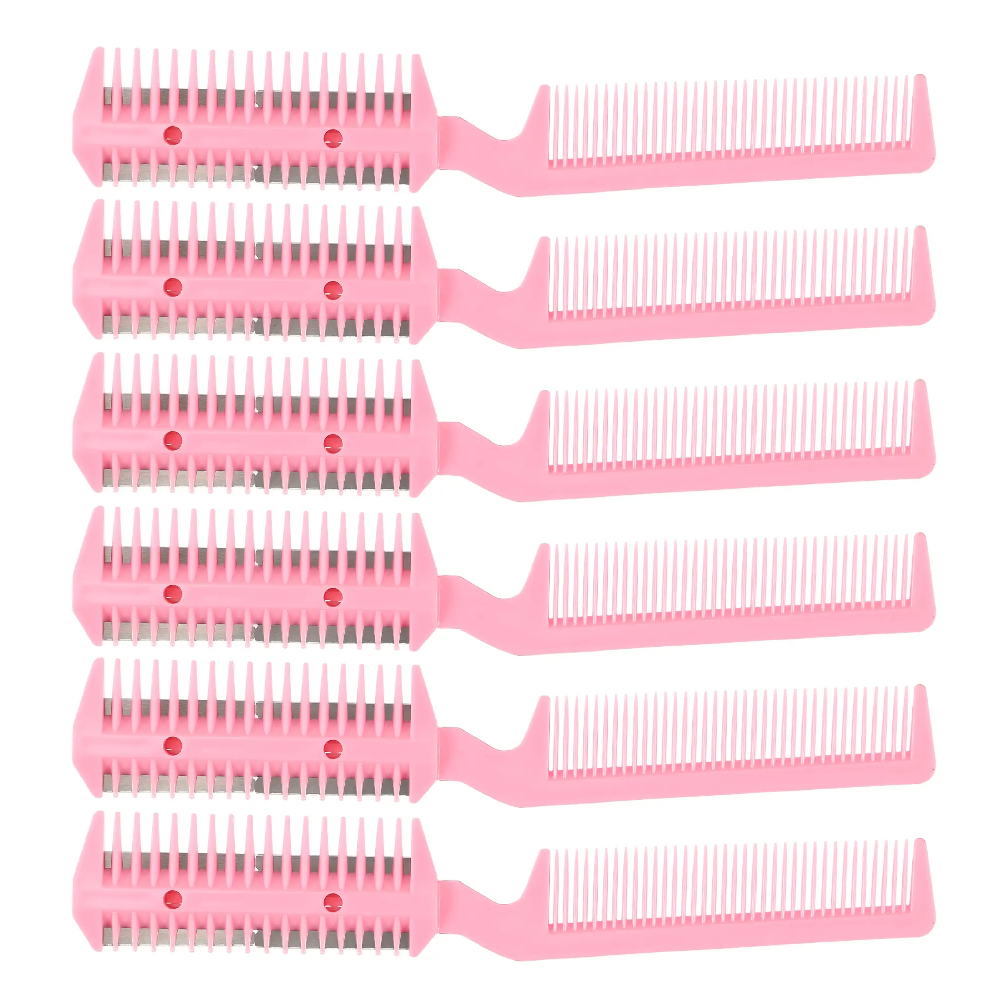 VOCOSTE 6pcs Split Ends Dual Edge Razor Comb, Hair Trimmer for Hair Cutting, Women's and Men, Hair Thinning Comb