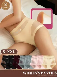 Women's High Waist Underwear Set, Panties, Soft Breathable Fabric, Comfortable Fit, Lightweight Seamless Design, All Season Use, Sizes S-Xxl
