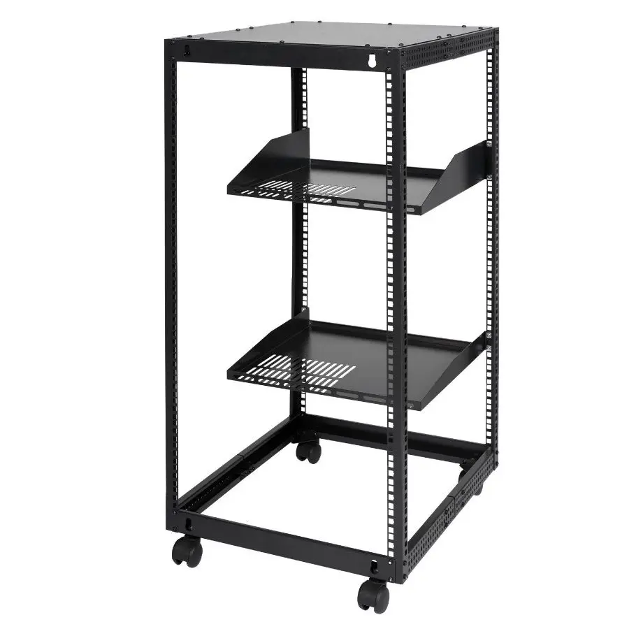 20U Open Frame Server Rack, 23-40 in Adjustable Depth, Free Standing ...
