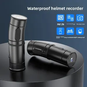 Trending Motorcycle Helmet Camera: Dual-Lens Front & Rear 2K HD Action Camera, Waterproof, Anti-Shake for Outdoor Sports