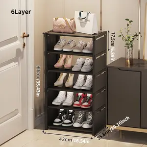 Shoe Rack, Large Capacity Adjustable Shoe Storage Rack, Dustproof Shoe Organizer, Shoe Display Rack, Home Organizer for Living Room Bedroom, Multilayer Sneaker Display