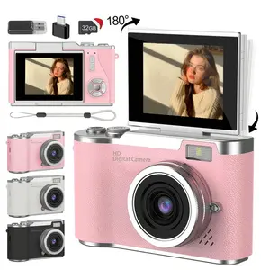 photography enthusiast Affordable Retro Digital Camera for Students - 48MP Dual Lens, 16x Zoom, 4K Video & Auto Focus